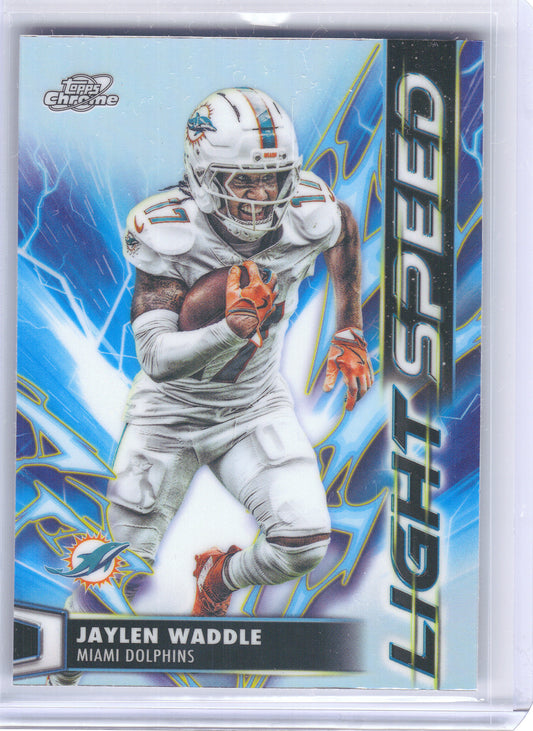 2025 Topps Chrome Cosmic #LS-31 Jaylen Waddle Light Speed Miami Dolphins