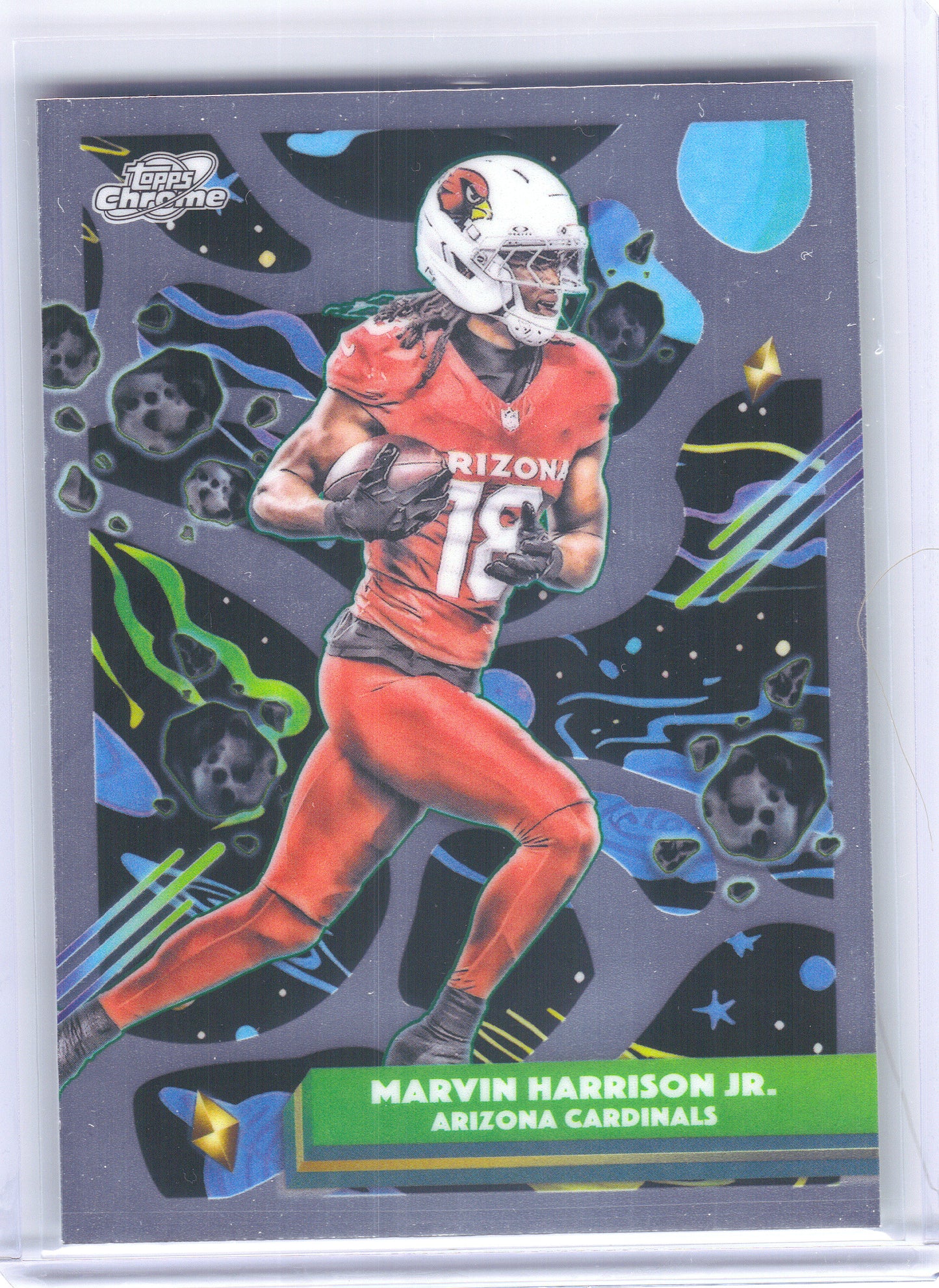 2025 Topps Chrome Cosmic #3 Marvin Harrison Jr. Arizona Cardinals