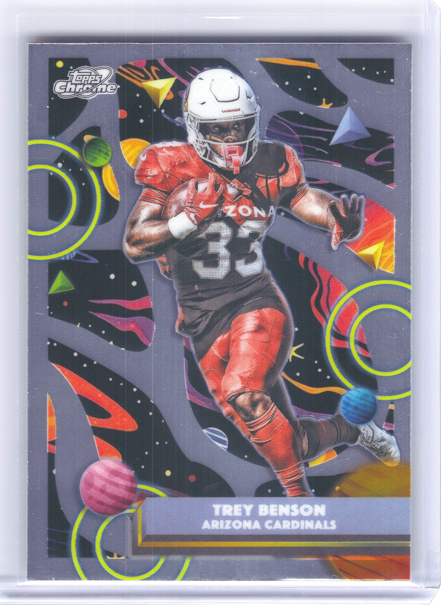 2025 Topps Chrome Cosmic #2 Trey Benson Arizona Cardinals
