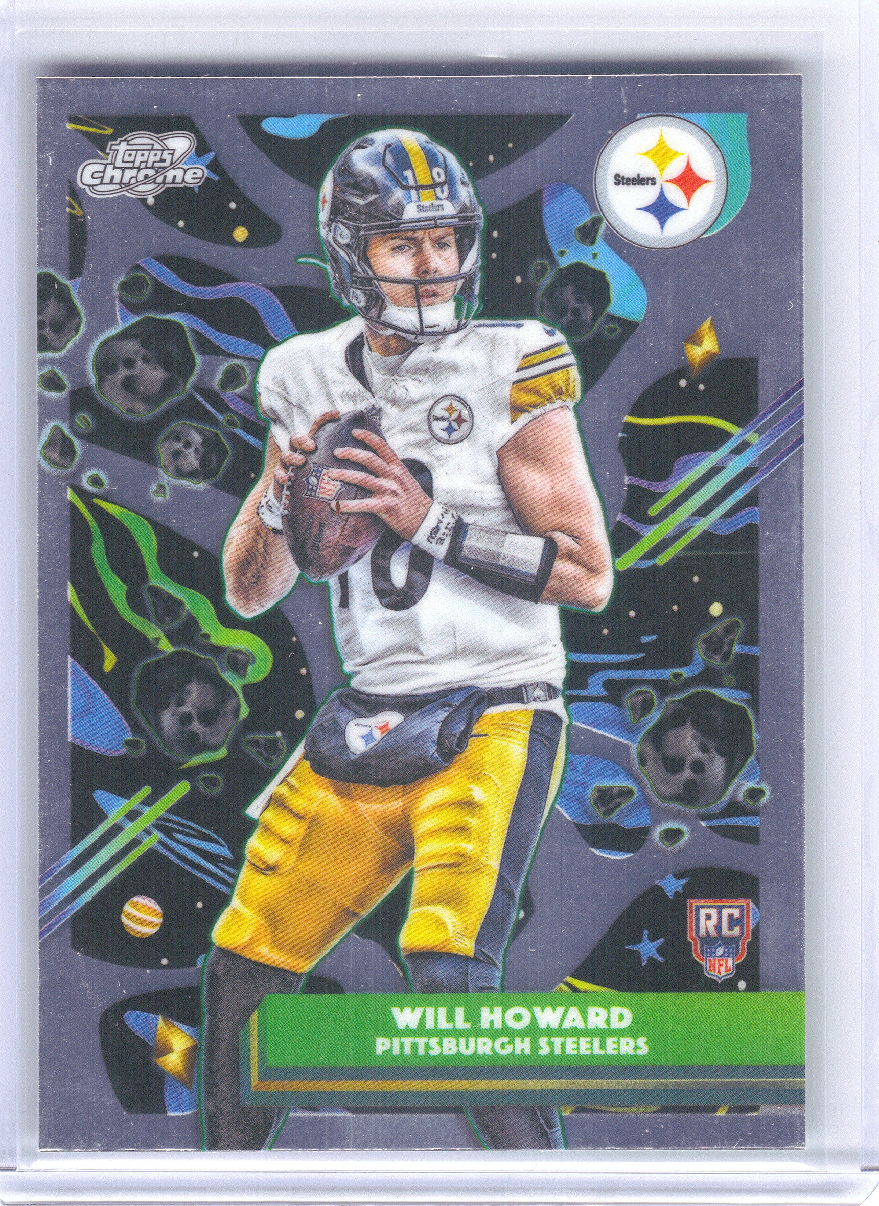 2025 Topps Chrome Cosmic #185 Will Howard Pittsburgh Steelers RC