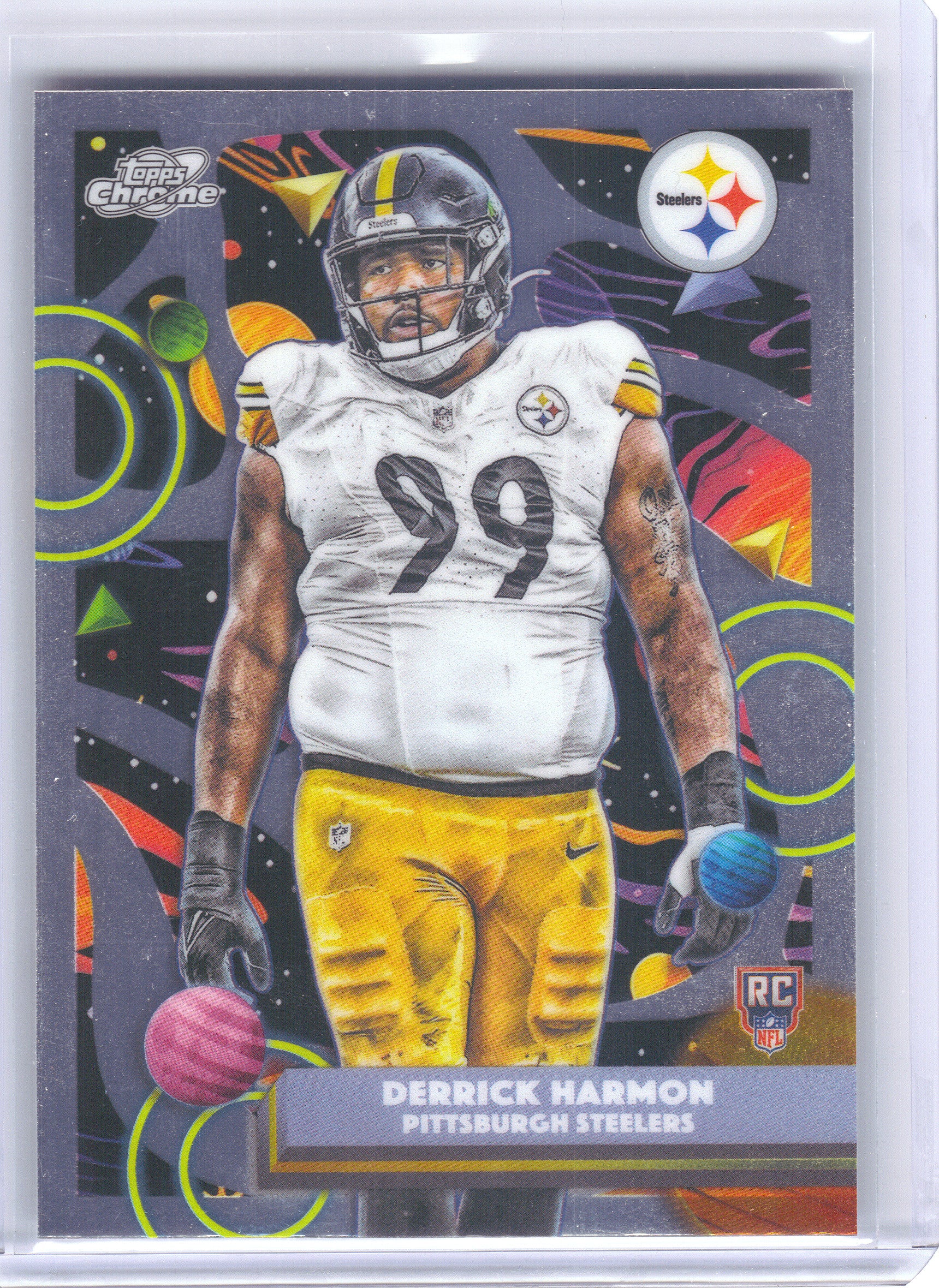 2025 Topps Chrome Cosmic #183 Derrick Harmon Pittsburgh Steelers RC