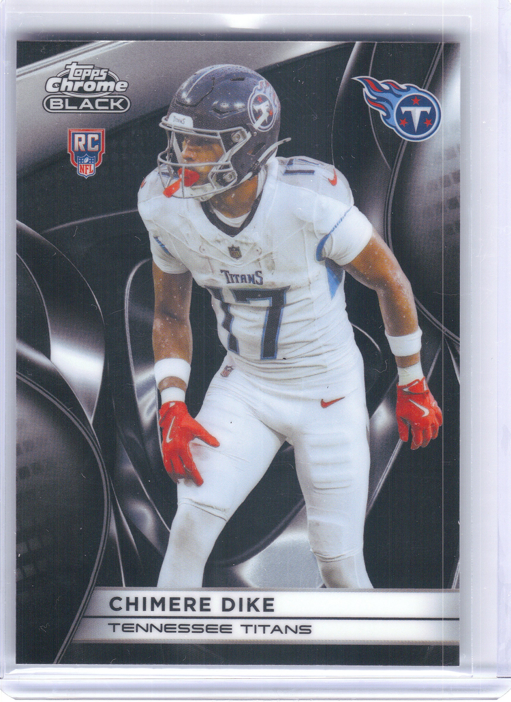 2025 Topps Chrome Black #149 Chimere Dike Tennessee Titans RC