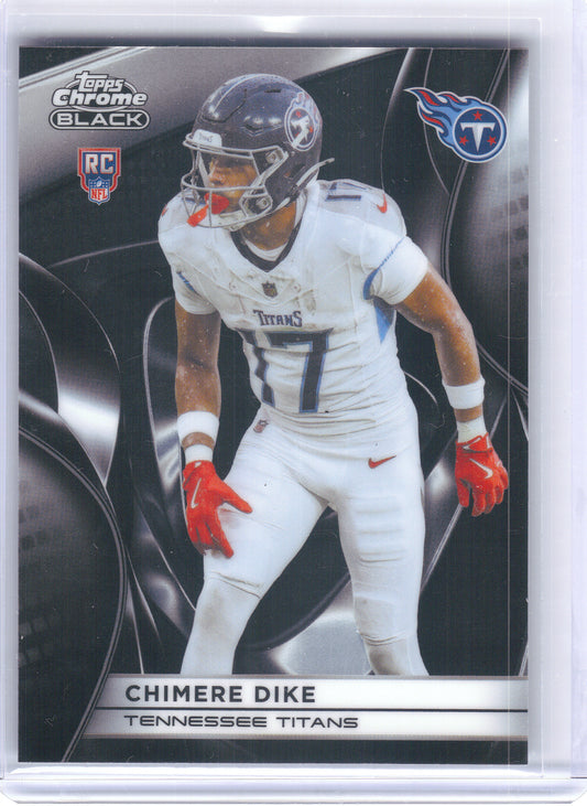 2025 Topps Chrome Black #149 Chimere Dike Tennessee Titans RC