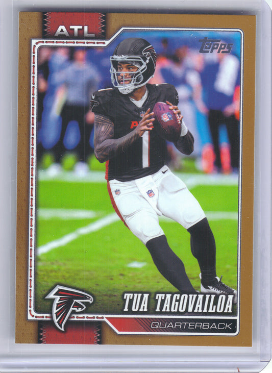 2026 Topps Flagship #126 Tua Tagovailoa Gold #/2026 Atlanta Falcons SN