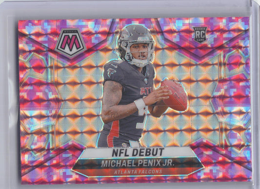 2024 Panini Mosaic #274 Michael Penix Jr. Mosaic Camo Pink Atlanta Falcons