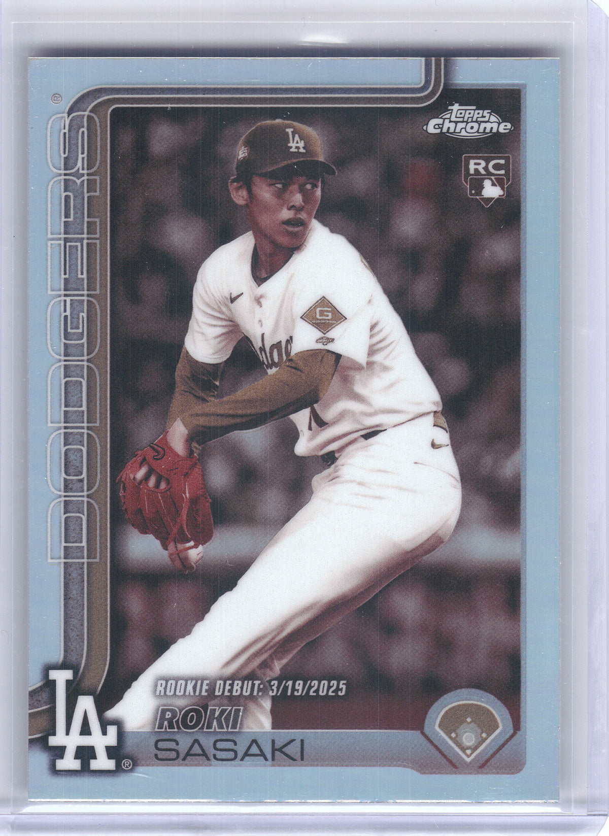 2025 Topps Chrome Update #USC73 Roki Sasaki Sepia Refractors Los Angeles Dodgers