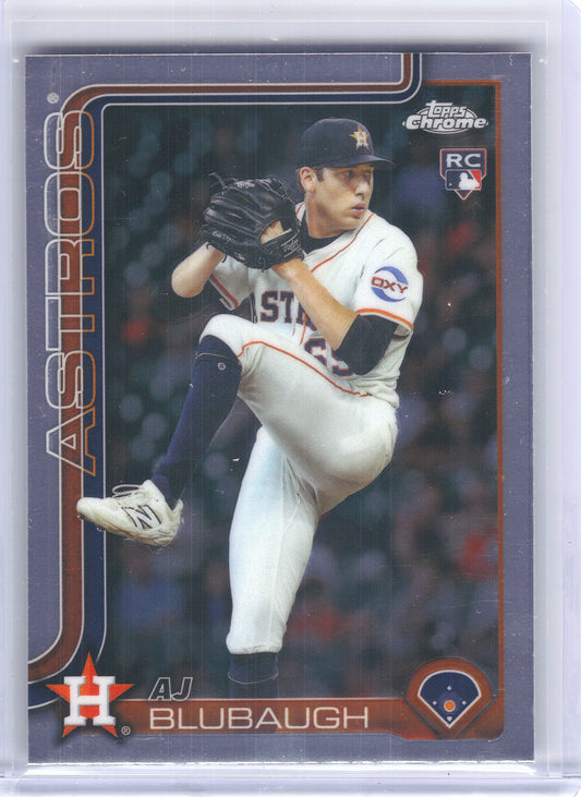 2025 Topps Chrome Update #USC163 AJ Blubaugh Houston Astros RC