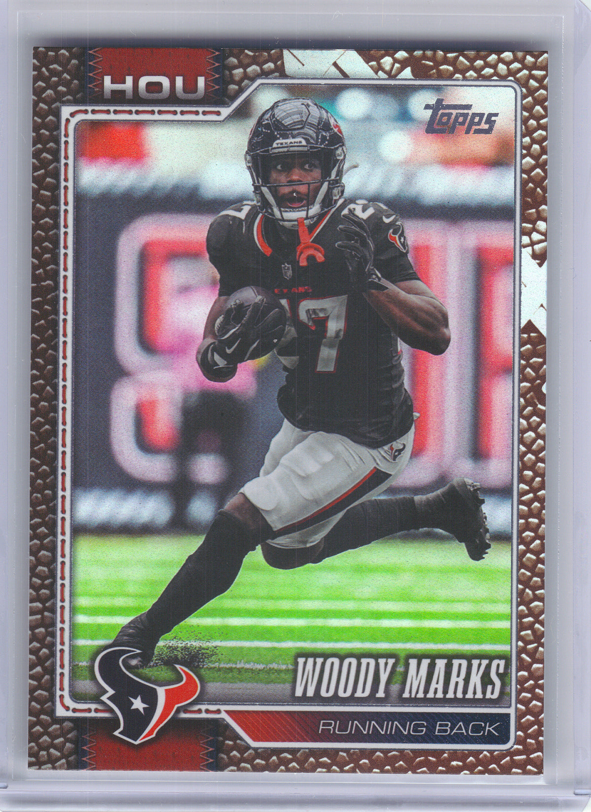 2026 Topps Flagship #78 Woody Marks Football Leather Foil Houston Texans