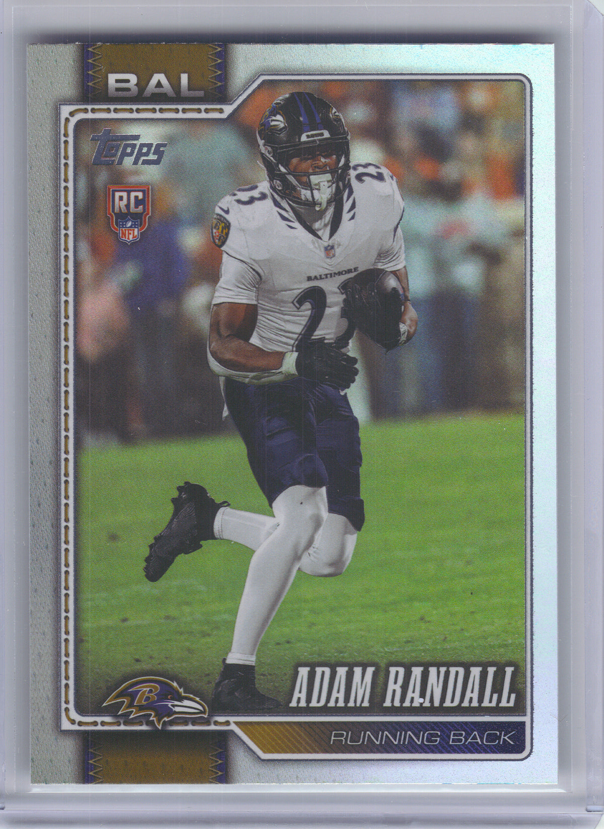2026 Topps Flagship #377 Adam Randall Holo Foil Baltimore Ravens
