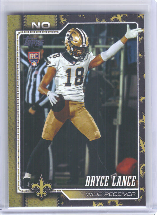 2026 Topps Flagship #332 Bryce Lance Team Color Border Variations New Orleans Saints