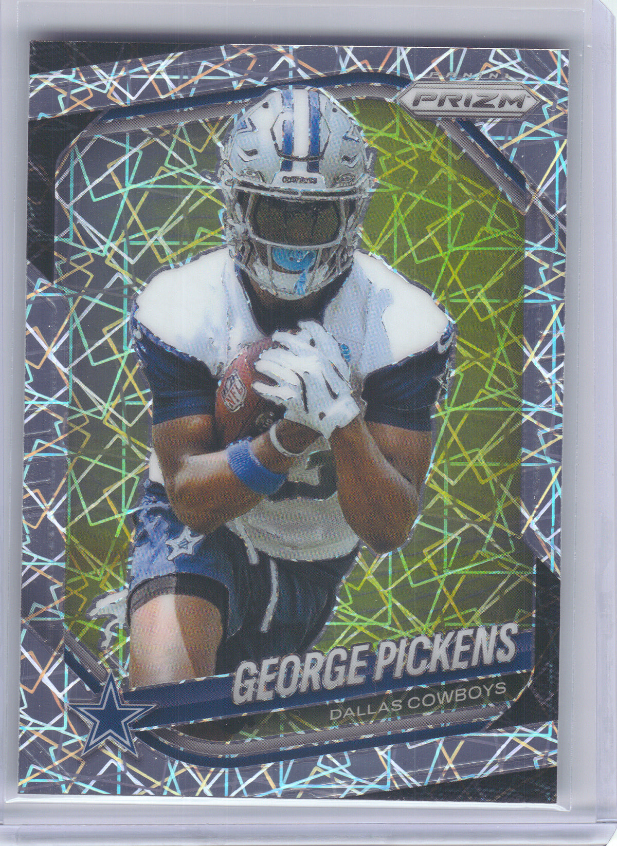 2025 Panini Prizm #71 George Pickens Lazer Dallas Cowboys