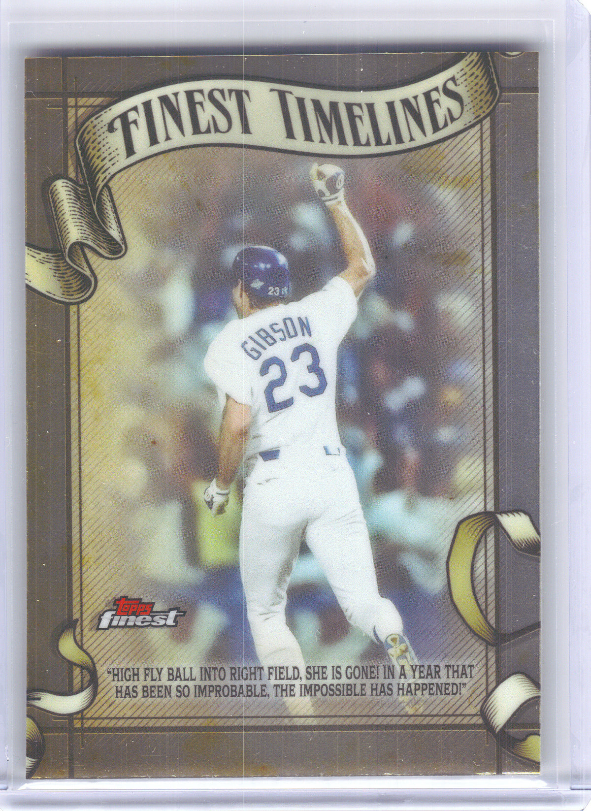 2026 Finest #FT-22 Kirk Gibson Finest Timelines Los Angeles Dodgers