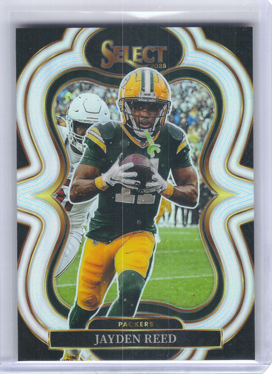 2025 Panini Select #366 Jayden Reed Silver Prizm Green Bay Packers