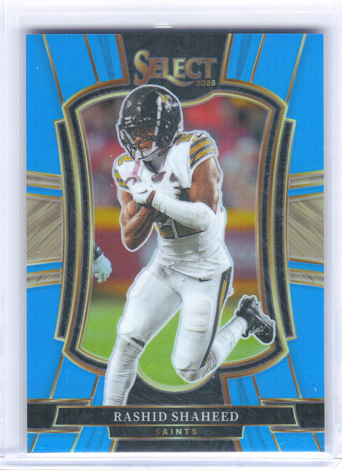 2025 Panini Select #142 Rashid Shaheed Light Blue Prizm #/99 New Orleans Saints SN