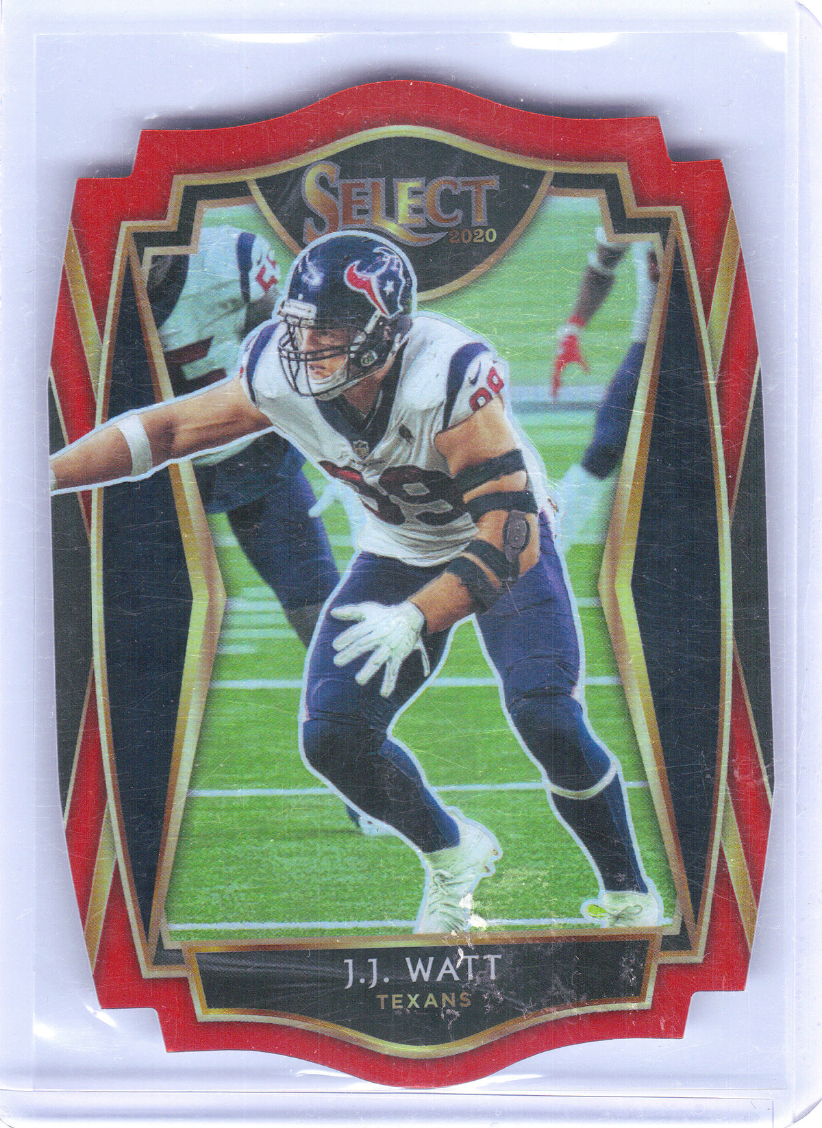 2020 Panini Select #128 J.J. Watt Maroon Prizm Die Cut Houston Texans