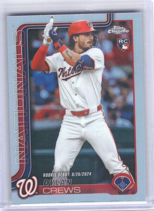 2025 Topps Chrome Update #USC190 Dylan Crews Refractor Washington Nationals