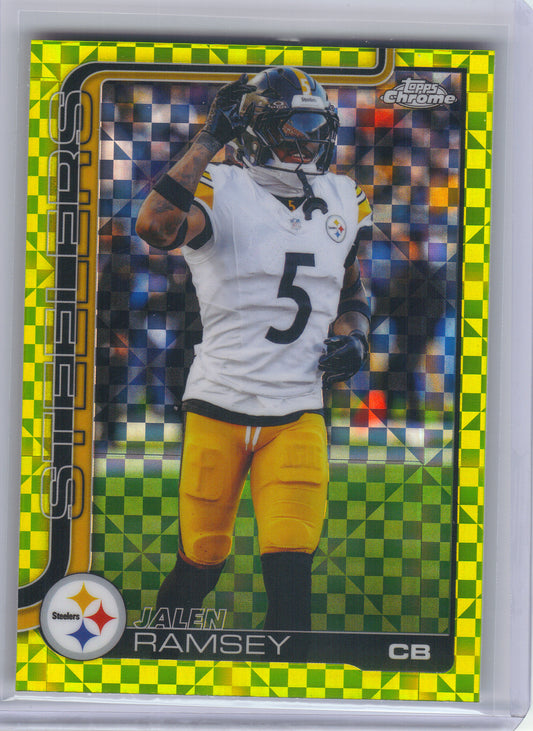 2025 Topps Chrome #191 Jalen Ramsey X-Fractor Pittsburgh Steelers