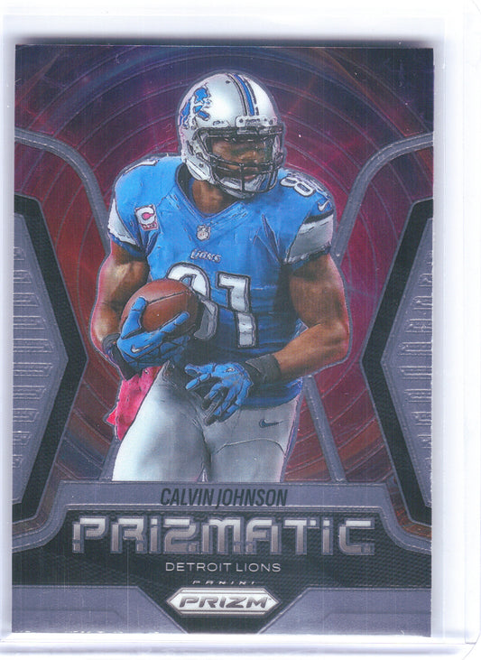 2025 Panini Prizm #17 Calvin Johnson Prizmatic Detroit Lions