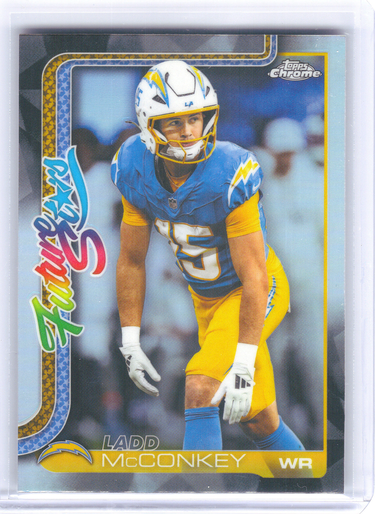 2025 Topps Chrome #FS-3 Ladd McConkey Future Stars Refractor Los Angeles Chargers