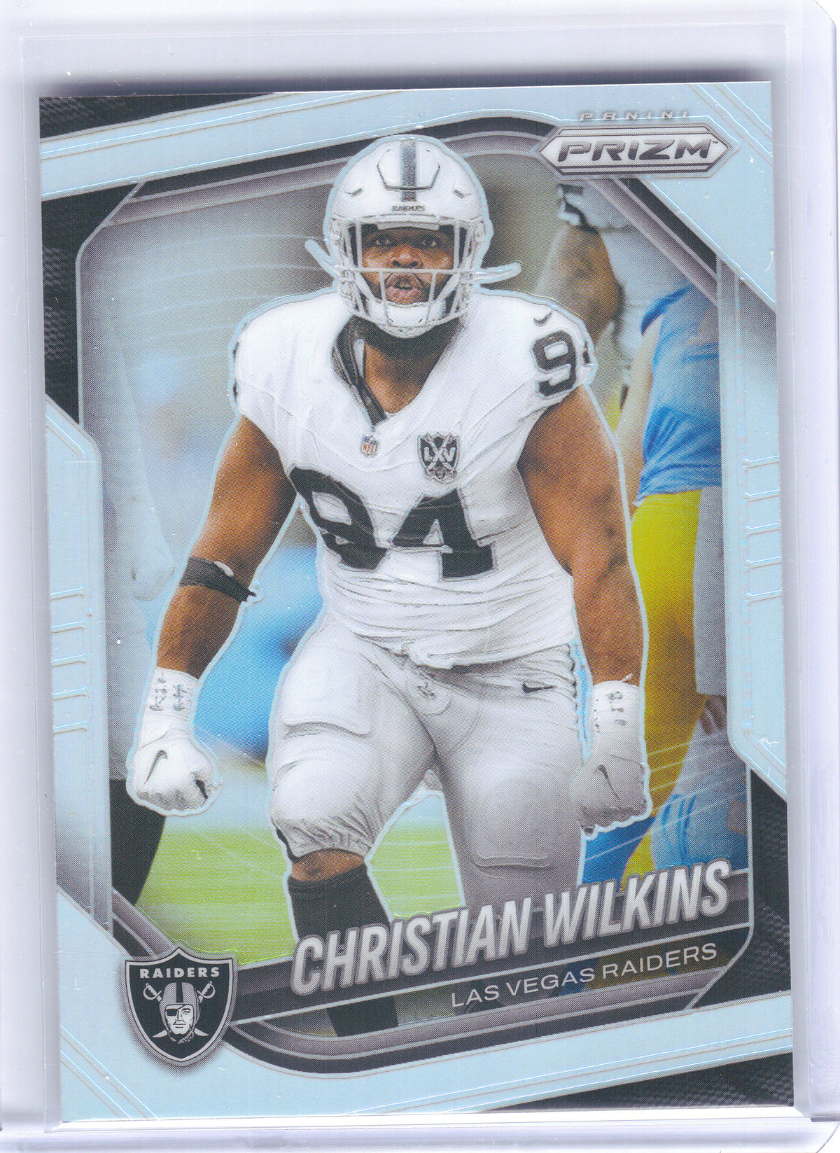 2025 Panini Prizm #40 Christian Wilkins Silver Las Vegas Raiders