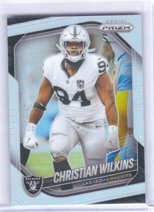 2025 Panini Prizm #40 Christian Wilkins Silver Las Vegas Raiders