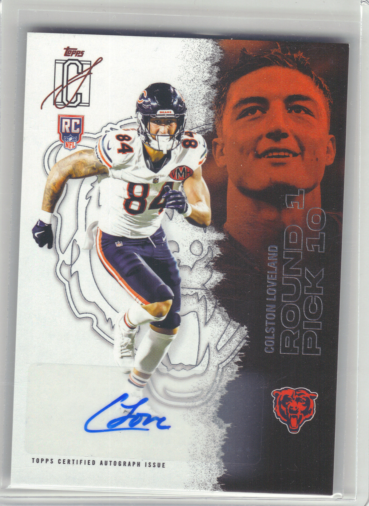 2025 Topps Signature Class #113 Colston Loveland Autographs Chicago Bears RC, AU