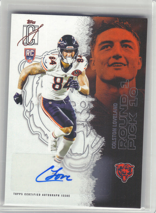 2025 Topps Signature Class #113 Colston Loveland Autographs Chicago Bears RC, AU
