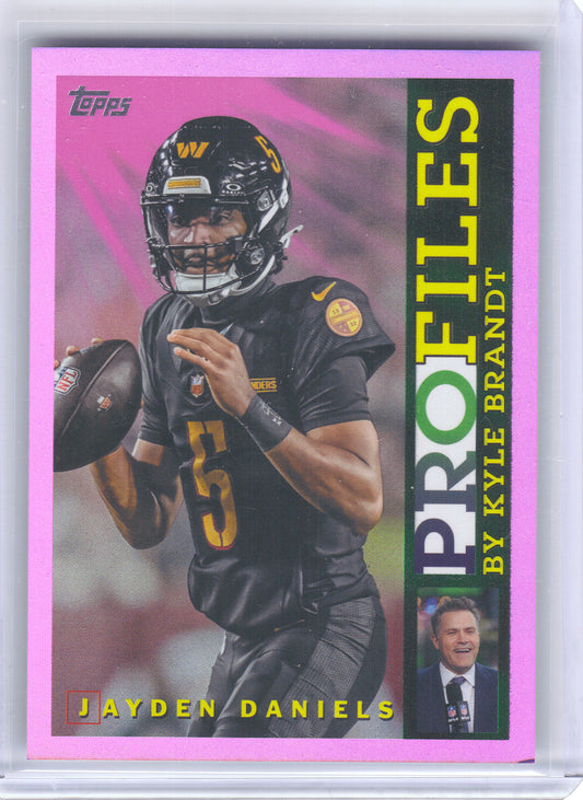 2026 Topps Flagship #TP-18 Jayden Daniels Topps Profiles Pink Washington Commanders
