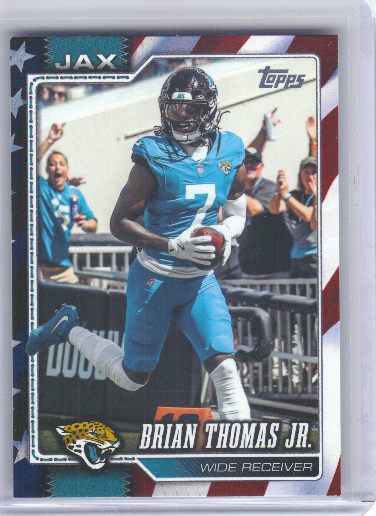 2026 Topps Flagship #92 Brian Thomas Jr. Independence Day #/76 Jacksonville Jaguars SN