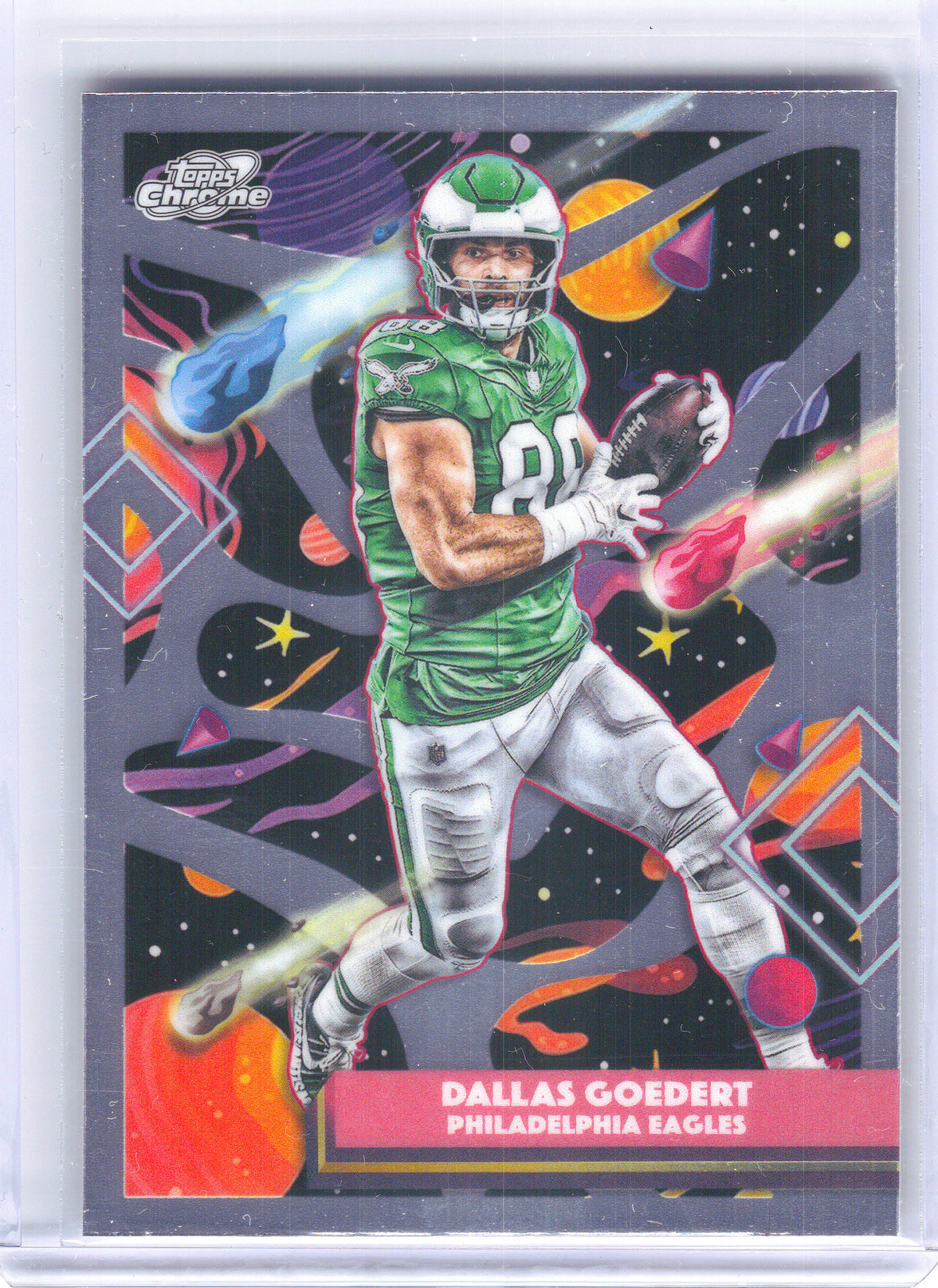 2025 Topps Chrome Cosmic #81 Dallas Goedert Philadelphia Eagles