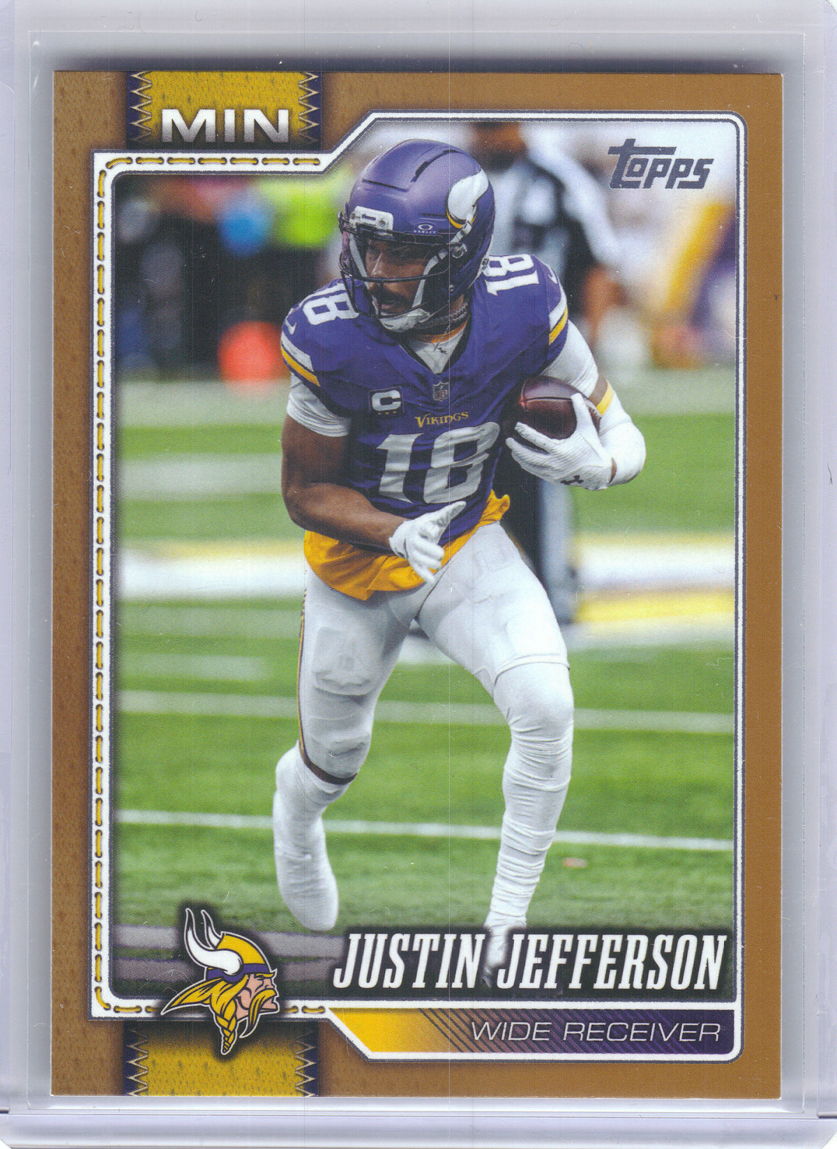 2026 Topps Flagship #131 Justin Jefferson Gold #/2026 Minnesota Vikings SN