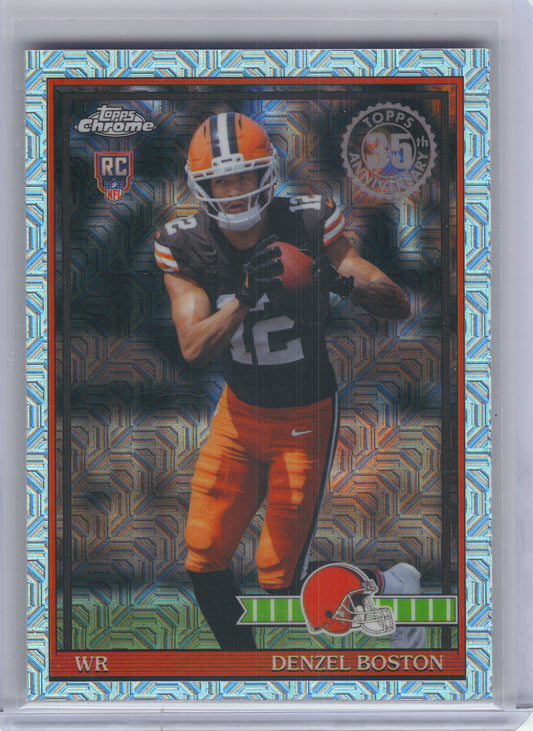 2026 Topps Flagship #91TRC-22 Denzel Boston 1991 Topps Football 35th Anniversary Rookies Chrome Cleveland Browns