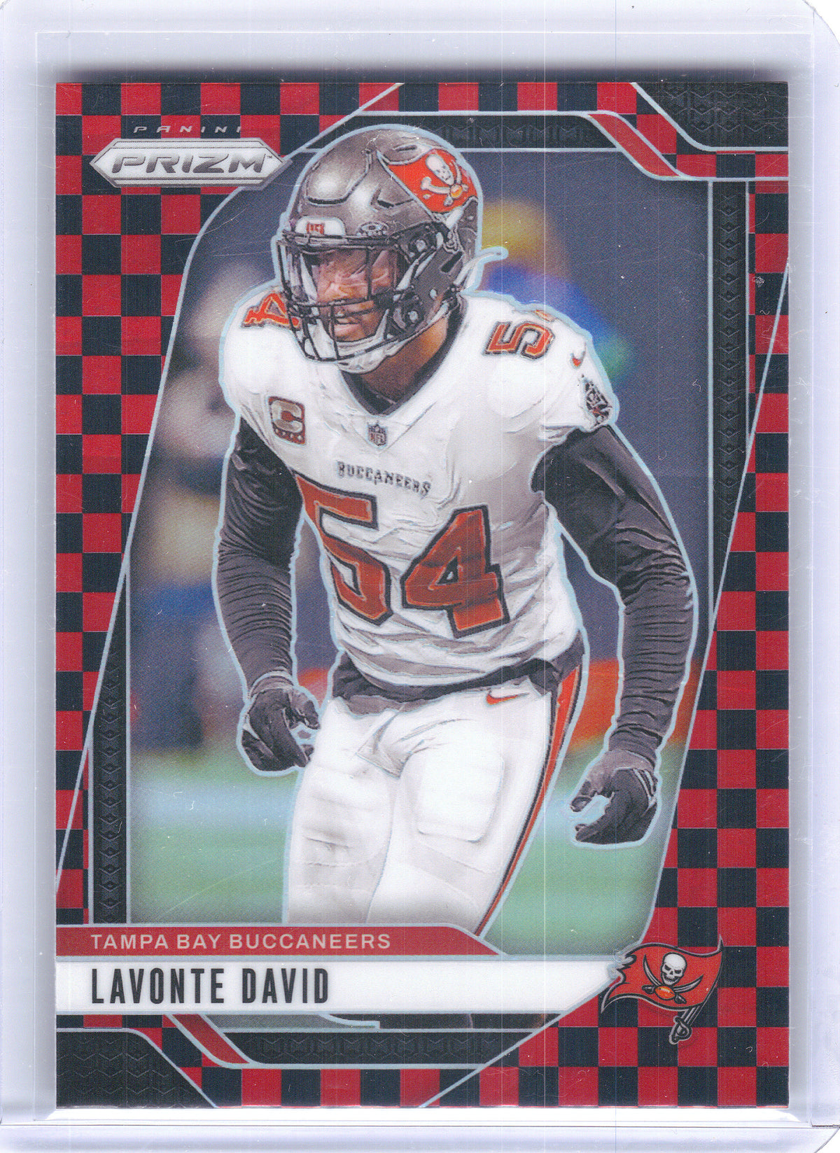 2024 Panini Prizm #272 Lavonte David Black and Red Checker SSP Tampa Bay Buccaneers