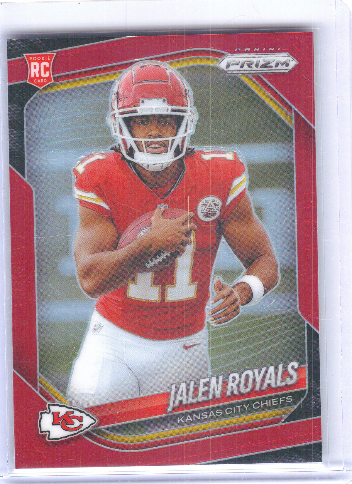 2025 Panini Prizm #341 Jalen Royals Red SSP Kansas City Chiefs