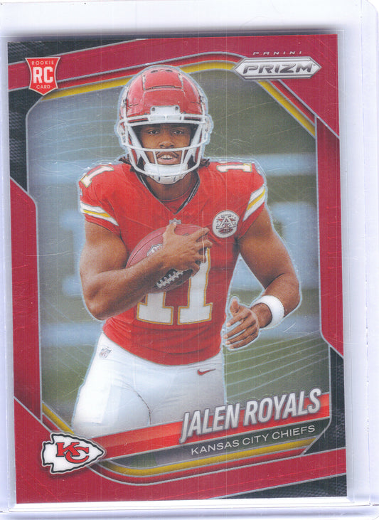 2025 Panini Prizm #341 Jalen Royals Red SSP Kansas City Chiefs