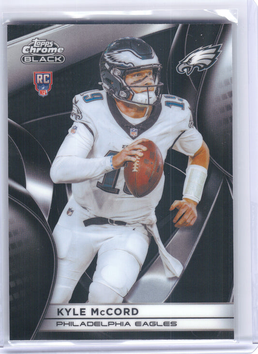 2025 Topps Chrome Black #139 Kyle McCord Philadelphia Eagles RC