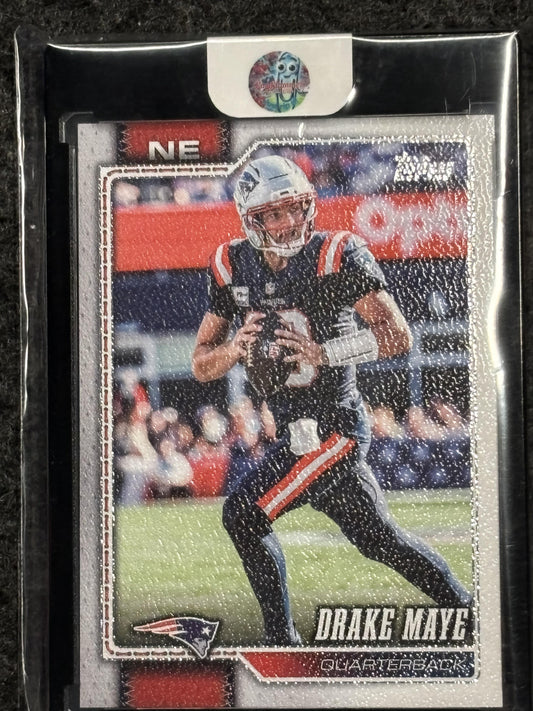 2026 Topps Flagship #136 Drake Maye Canvas #/50 New England Patriots SN