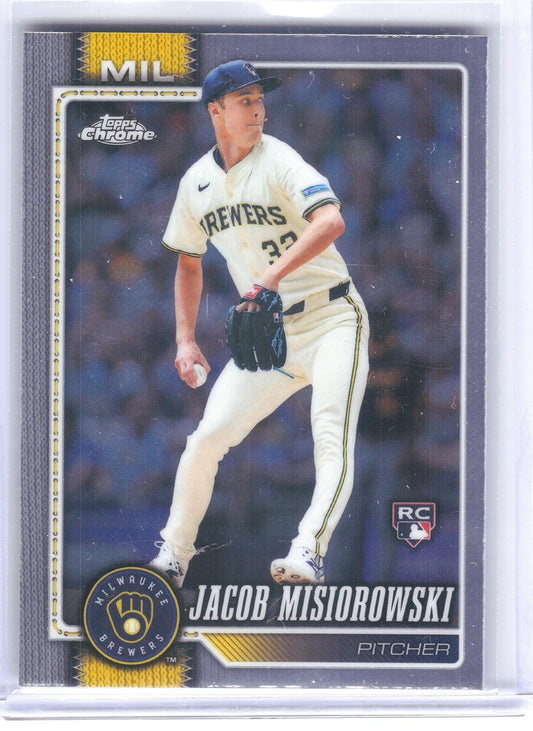 2026 Topps Chrome #196 Jacob Misiorowski Milwaukee Brewers RC
