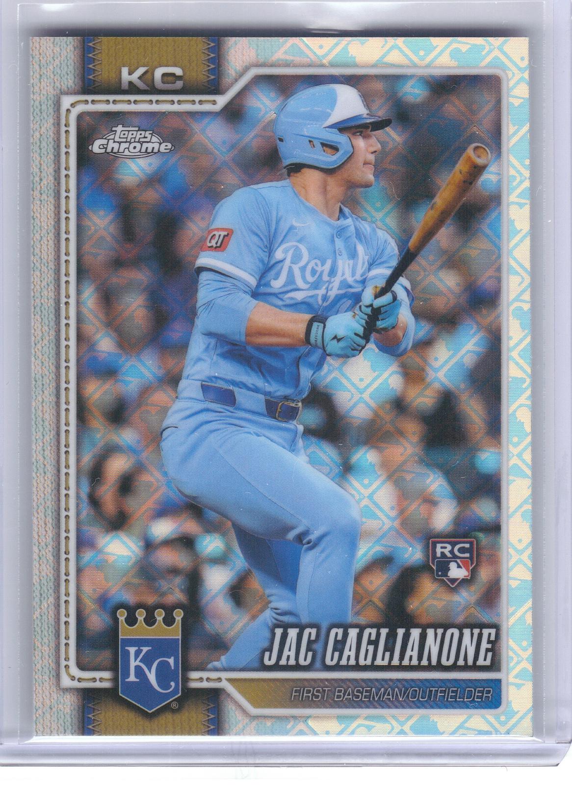2026 Topps Chrome Logofractor Edition #131 Jac Caglianone Kansas City Royals RC