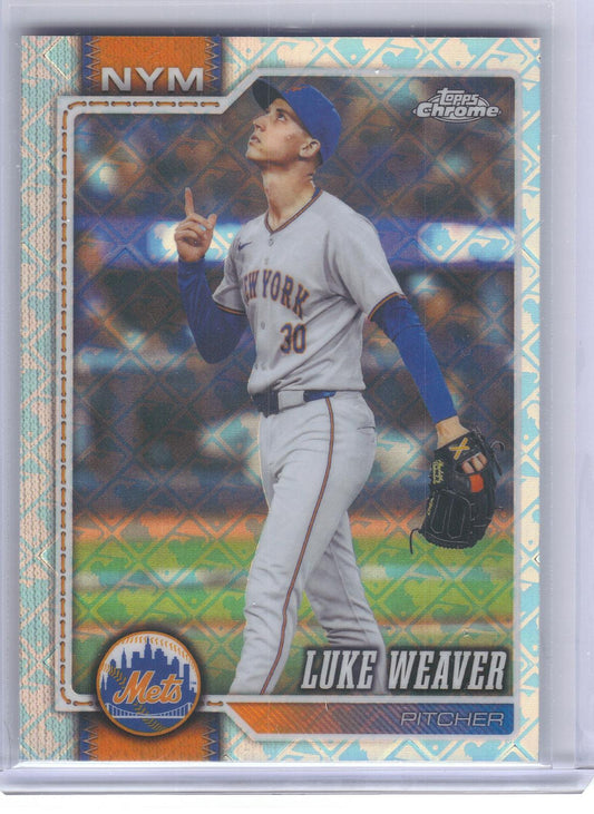 2026 Topps Chrome Logofractor Edition #103 Luke Weaver New York Mets