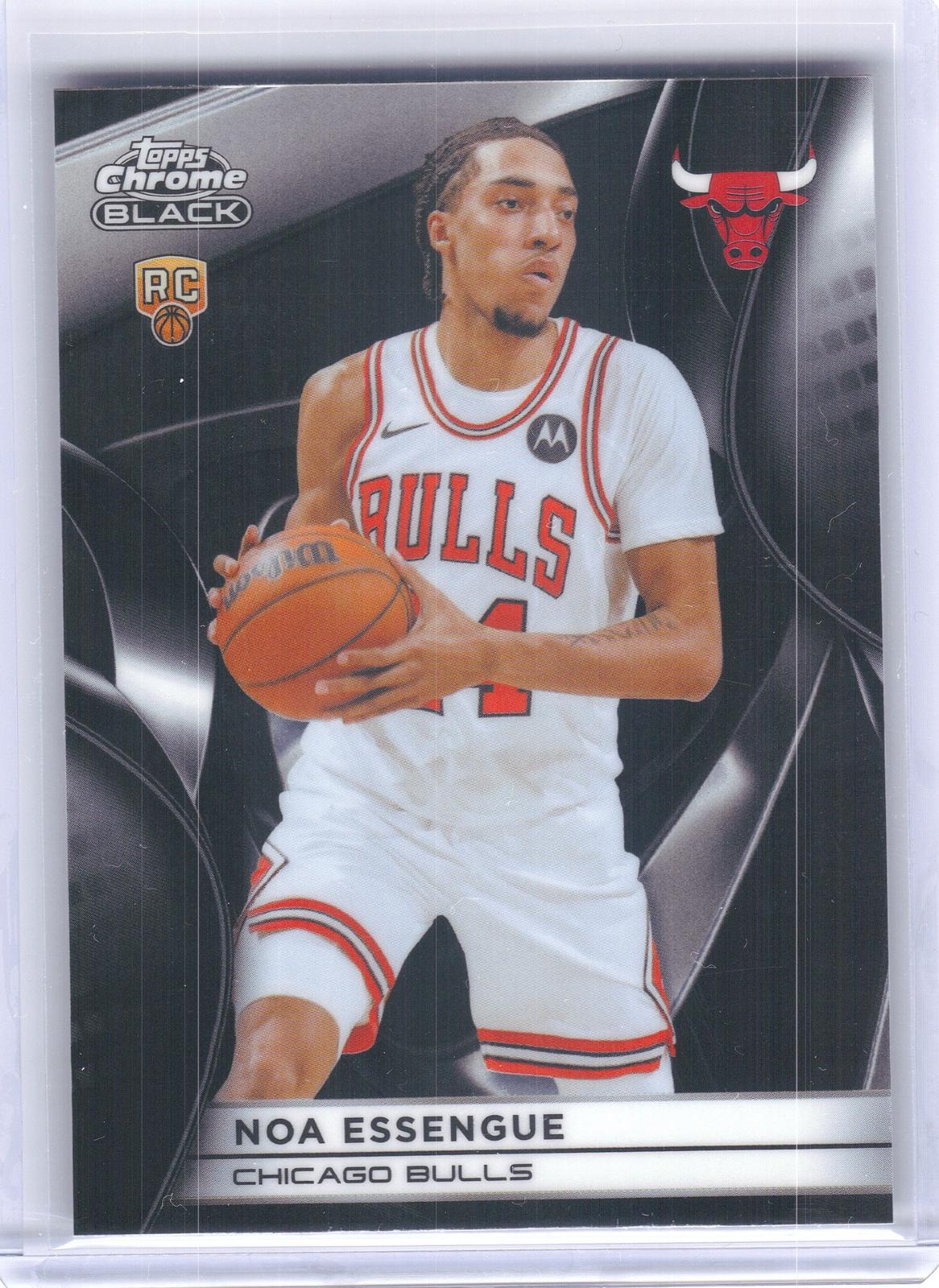 2025-26 Topps Chrome Black #112 Noa Essengue Chicago Bulls RC