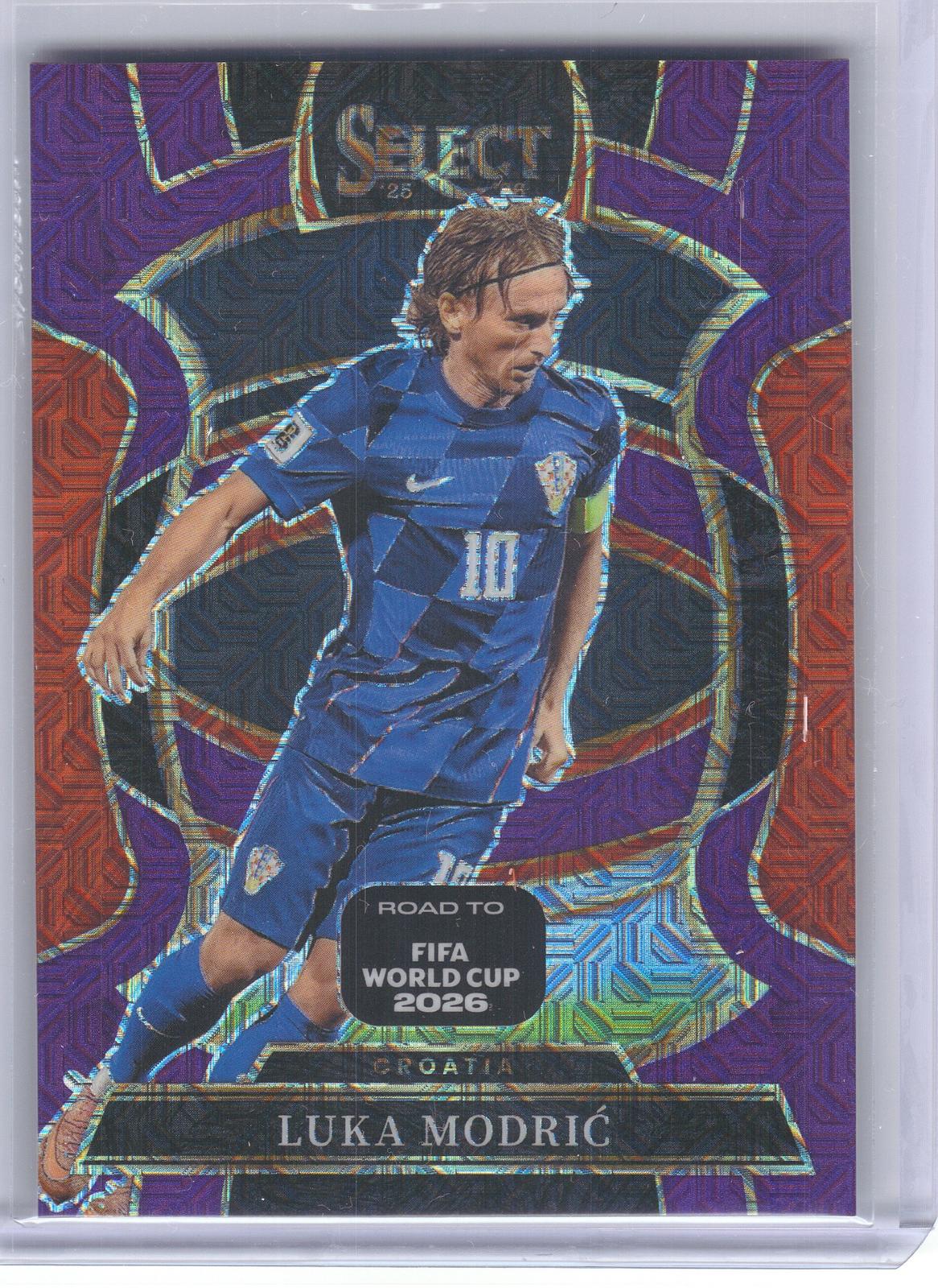 2025-26 Panini Select Road to FIFA World Cup #35 Luka Modric Purple Mojo Croatia