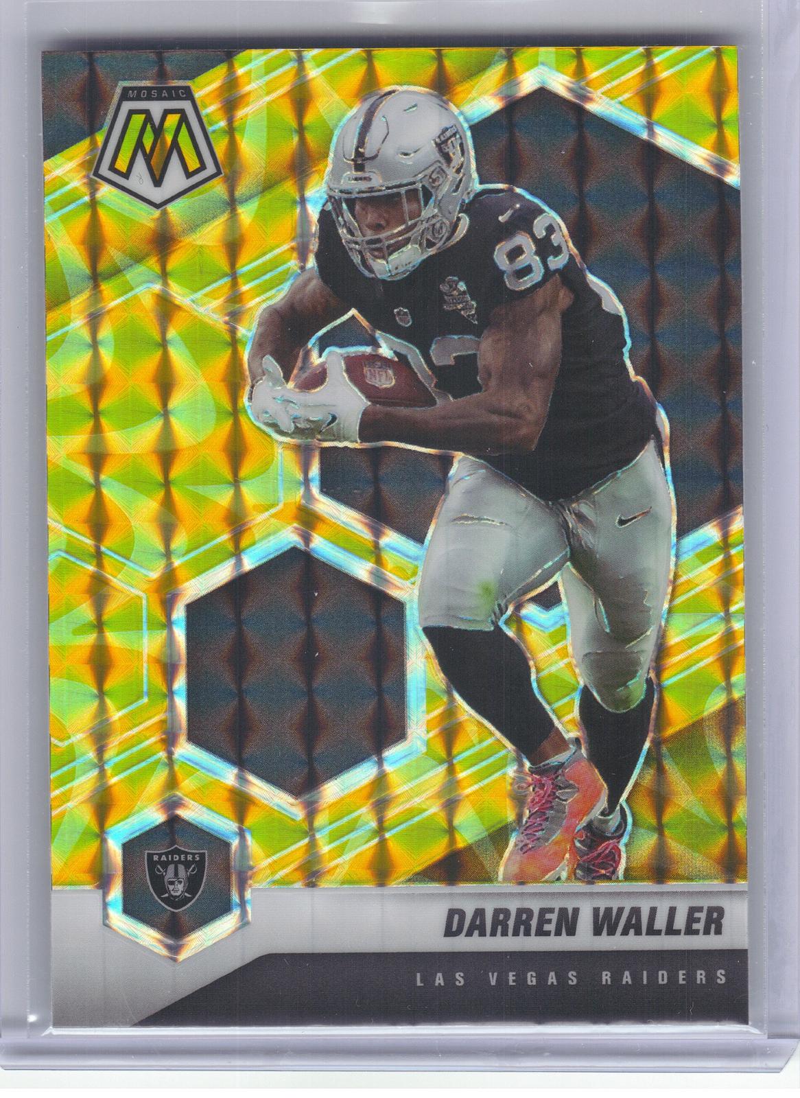 2021 Panini Mosaic #109 Darren Waller Prizm Reactive Yellow Las Vegas Raiders