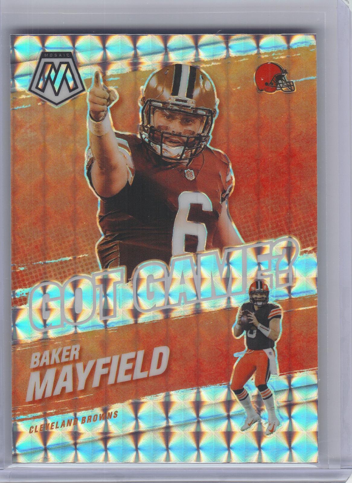 2021 Panini Mosaic #GG-7 Baker Mayfield Got Game? Mosaic Cleveland Browns