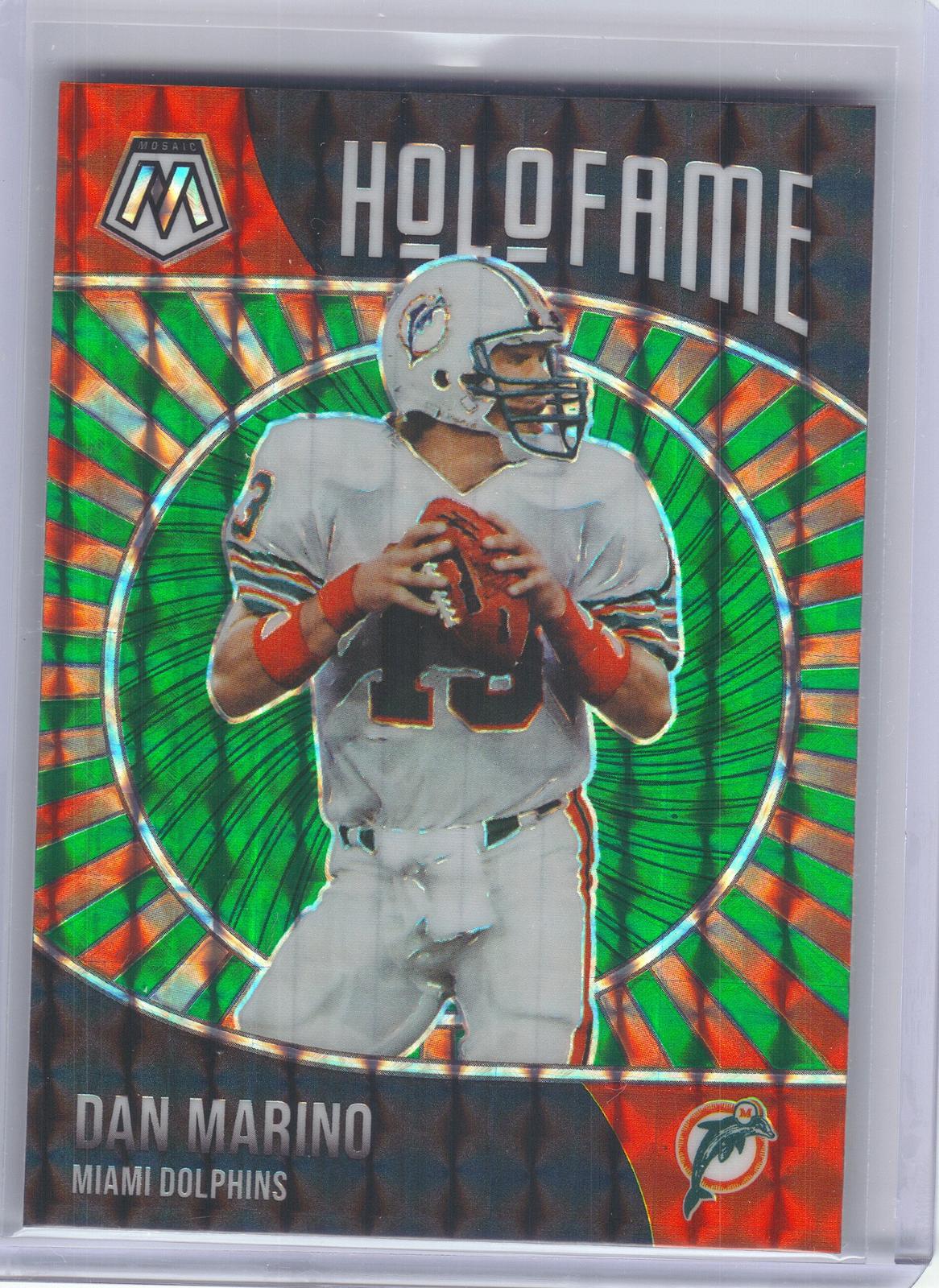 2021 Panini Mosaic #10 Dan Marino HoloFame Mosaic Green Miami Dolphins