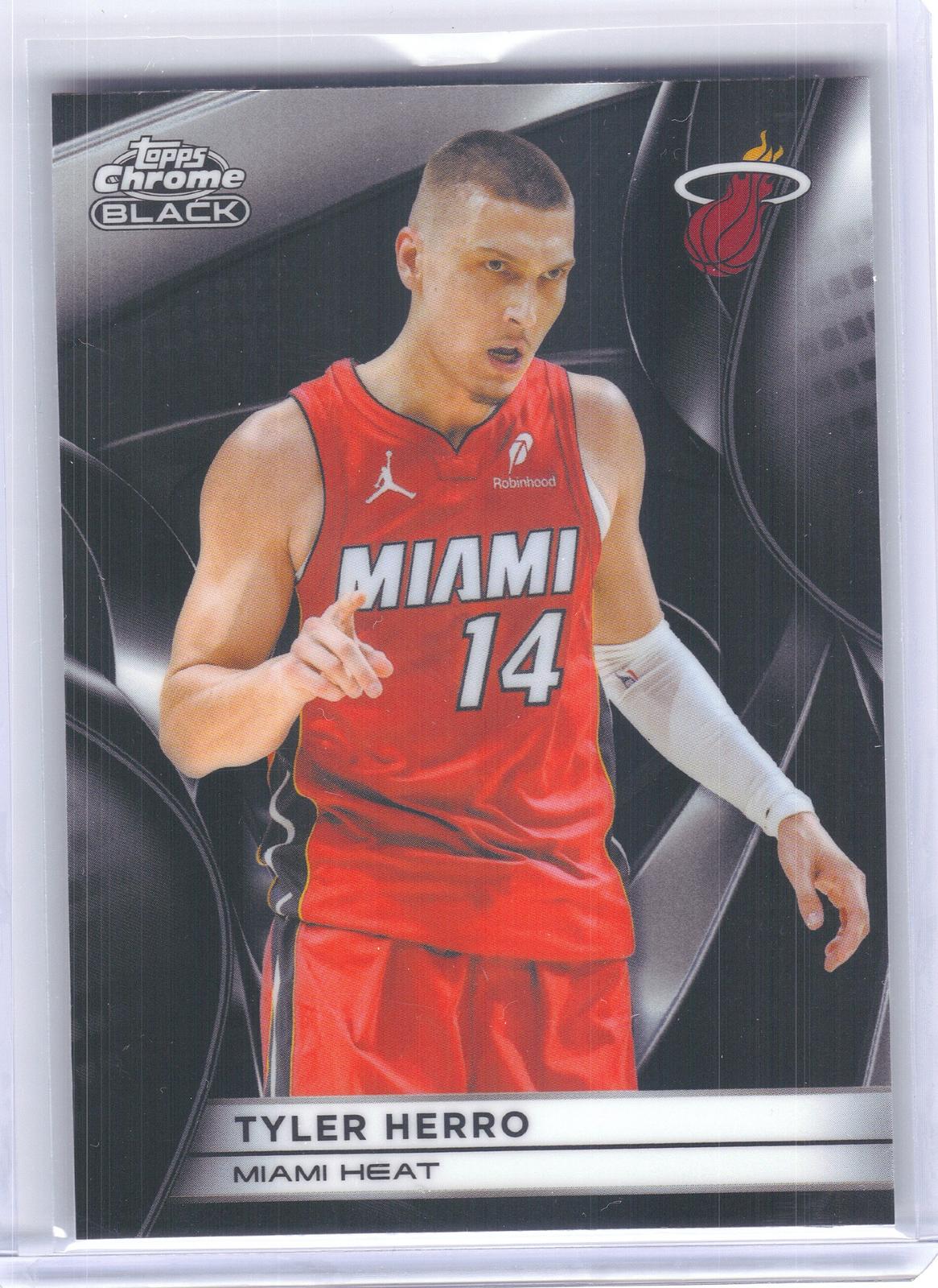 2025-26 Topps Chrome Black #36 Tyler Herro Miami Heat