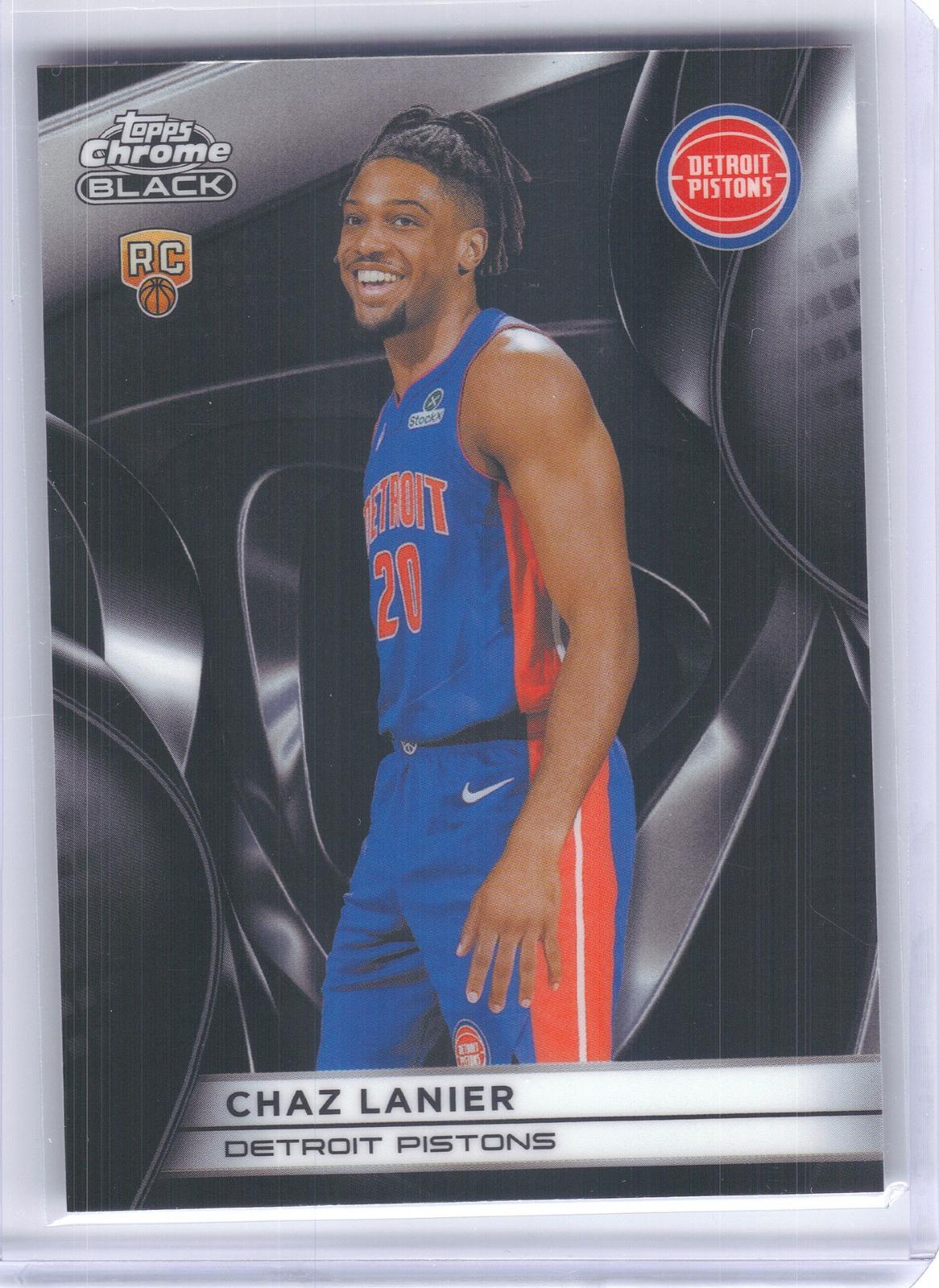 2025-26 Topps Chrome Black #137 Chaz Lanier Detroit Pistons RC