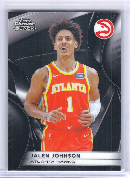 2025-26 Topps Chrome Black #62 Jalen Johnson Atlanta Hawks