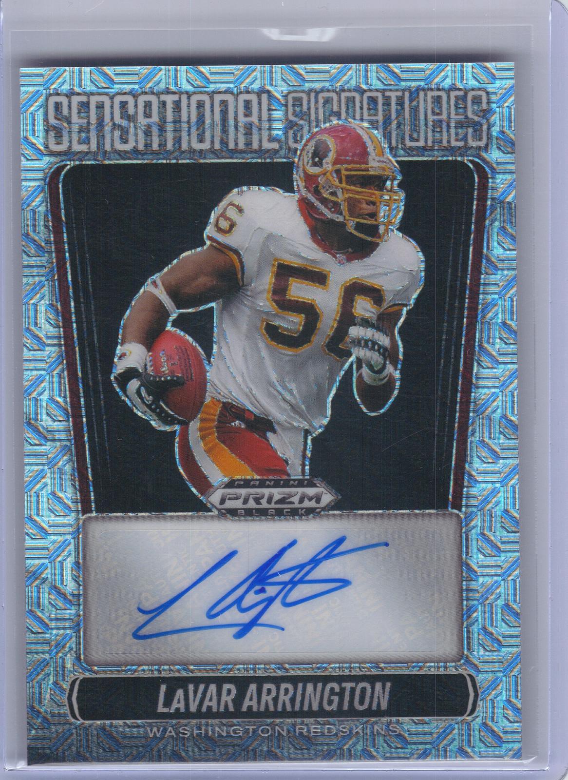 2025 Panini Prizm Black #SS-LAN LaVar Arrington Sensational Signatures Prizm Mojo Washington Redskins SN, AU