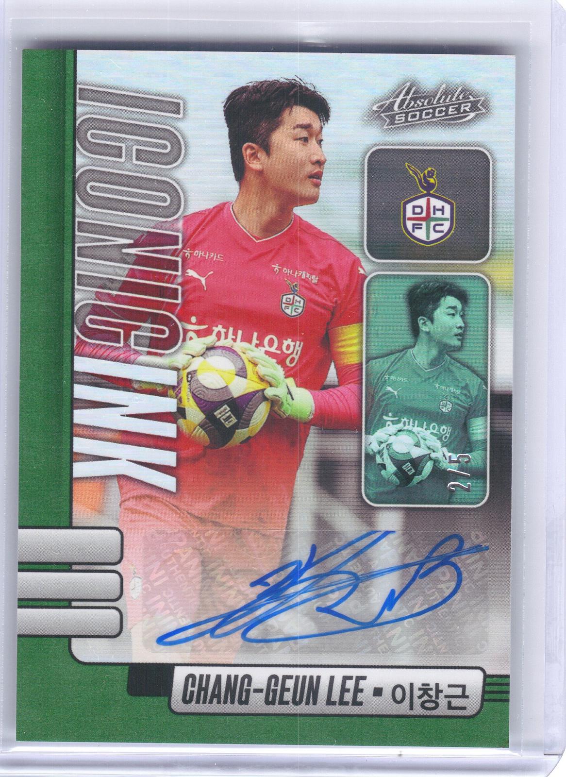 2025 Panini Absolute K League #II-CGL Chang-Geun Lee Iconic Ink Green #/5 Daejeon Hana Citizen SN, AU